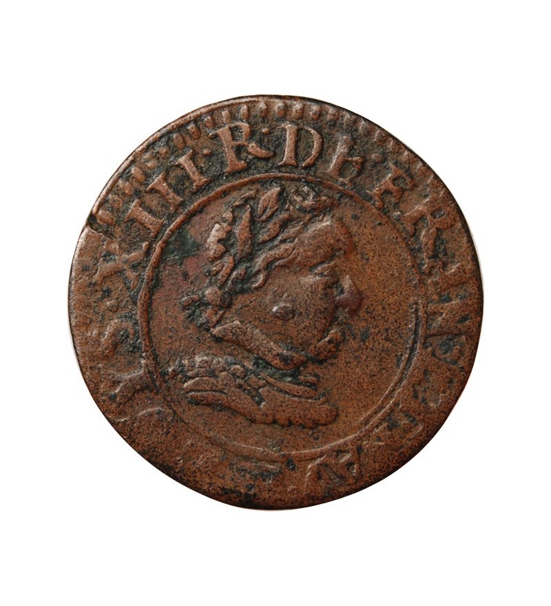 LOUIS XIII - DOUBLE TOURNOIS 1621 R VILLENEUVE SAINT ANDRE