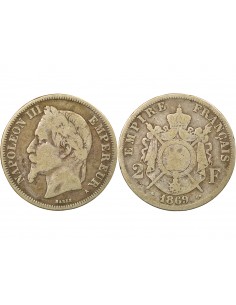 Napoléon III 2 francs Argent 1869 A Paris