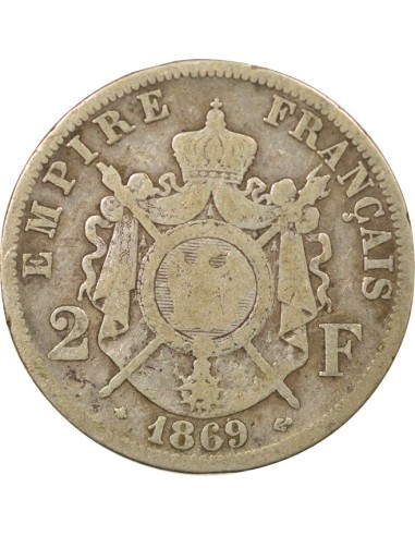 Napoléon III 2 francs Argent 1869 A Paris