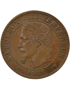 Napoléon III 2 Centimes Bronze 1861 K Bordeaux 2