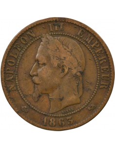 Napoléon III 10 Centimes Bronze 1861 2