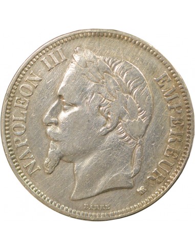 Napoléon III 5 francs Argent 1869 BB Strasbourg