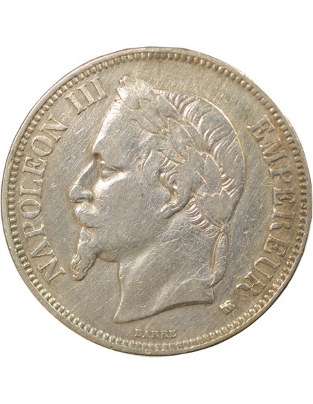 Napoléon III 5 francs Argent 1869 BB Strasbourg