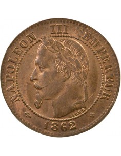 Napoléon III 2 Centimes Bronze 1862 BB Strasbourg 2