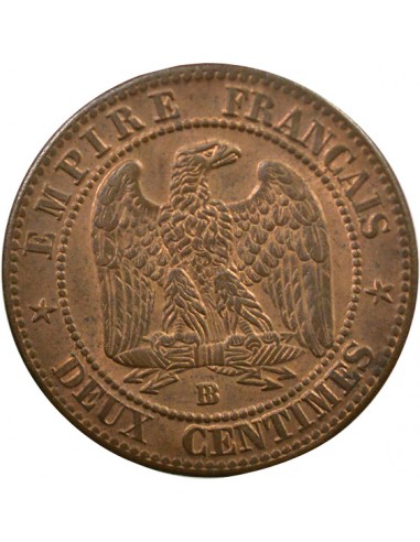 Napoléon III 2 Centimes Bronze 1862 BB Strasbourg