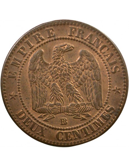 Napoléon III 2 Centimes Bronze 1862 BB Strasbourg