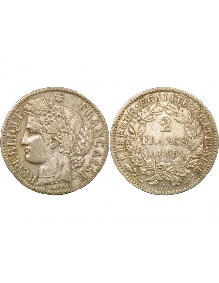 Céres - Demeter 2 francs Argent 1895 A Paris