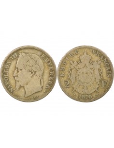 Napoléon III 2 francs Argent 1870 A Paris