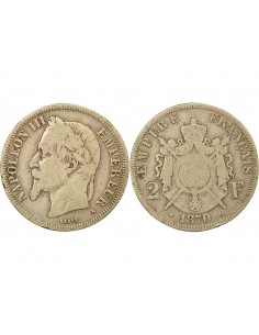 Napoléon III 2 francs Argent 1870 A Paris
