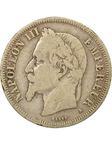 Napoléon III 2 francs Argent 1870 A Paris