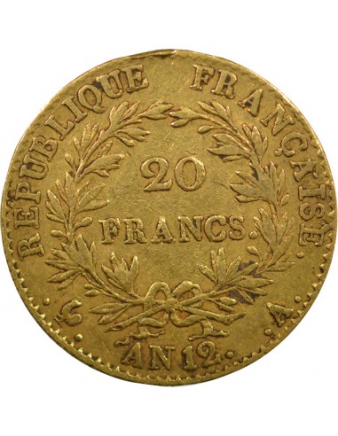 Roi d'Italie 20 Francs Or AN 12 A Paris