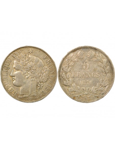 5 Francs Argent 1870 K Bordeaux