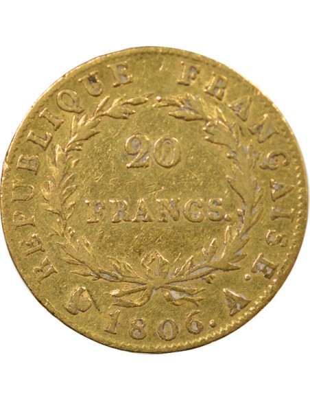 Roi d'Italie 20 francs Or 1806 A Paris