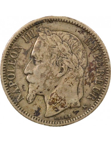 Napoléon III 1 franc Argent 1867 K Bordeaux