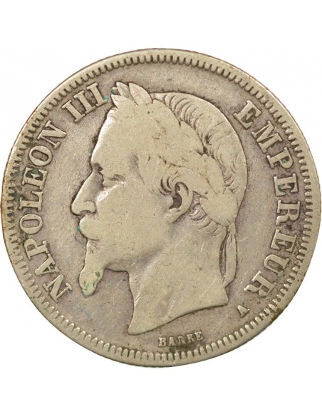 Napoléon III 2 francs Argent 1868 A Paris