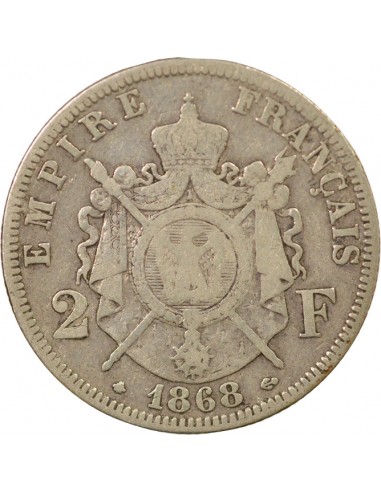 Napoléon III 2 francs Argent 1868 A Paris