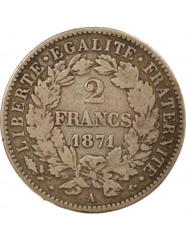Céres - Demeter 2 francs Argent 1871 A Paris