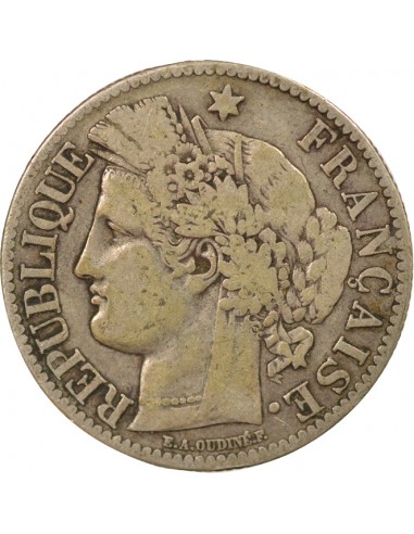 Céres - Demeter 2 francs Argent 1872 K Bordeaux