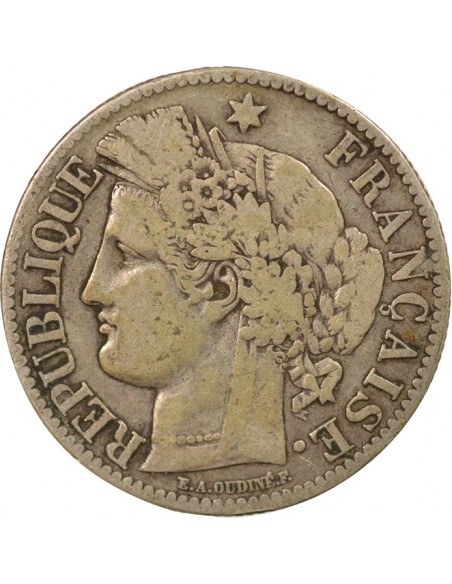 Céres - Demeter 2 francs Argent 1872 K Bordeaux