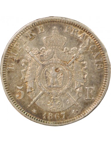 Napoléon III 5 francs Argent 1867 A Paris