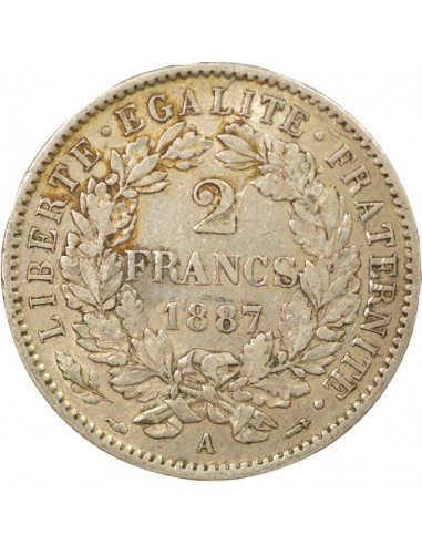 Céres - Demeter 2 francs Argent 1887 A Paris