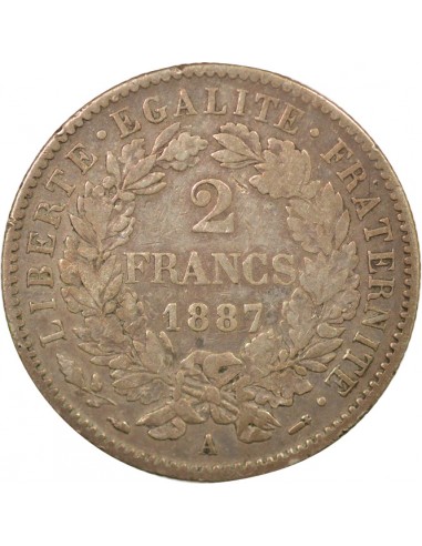 Céres - Demeter 2 francs Argent 1887 A Paris