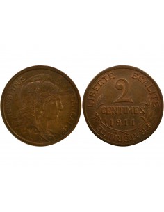 2 Centimes Bronze 1911