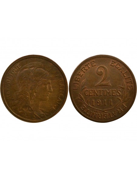 2 Centimes Bronze 1911