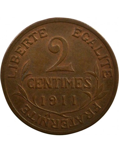 2 Centimes Bronze 1911