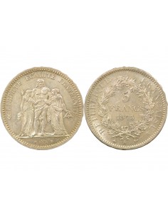 5 francs Argent 1873 A Paris