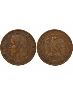 Napoléon III 10 Centimes Bronze 1861 BB Strasbourg