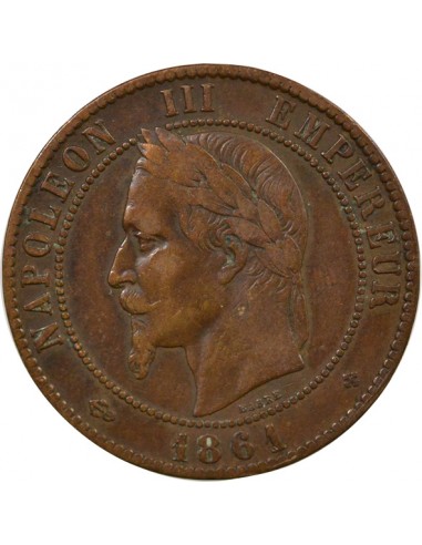 Napoléon III 10 Centimes Bronze 1861 BB Strasbourg
