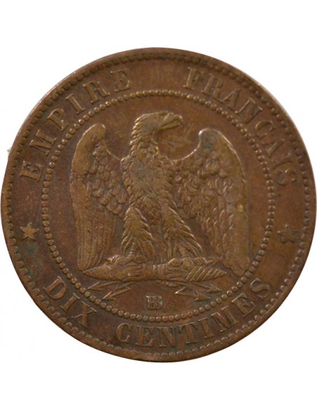 Napoléon III 10 Centimes Bronze 1861 BB Strasbourg
