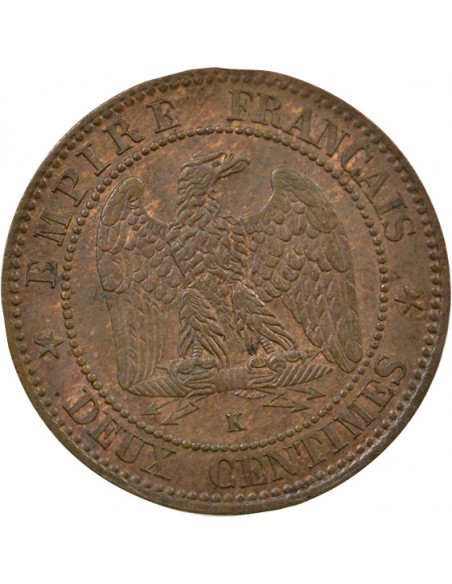 Napoléon III 2 Centimes Bronze 1861 K Bordeaux