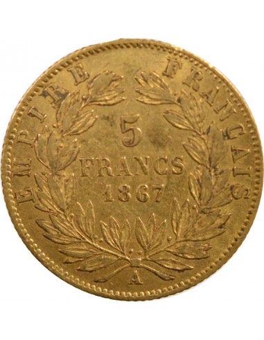 5 Francs Or 1867 A Paris