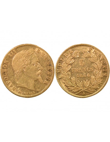 5 Francs Or 1864 A Paris