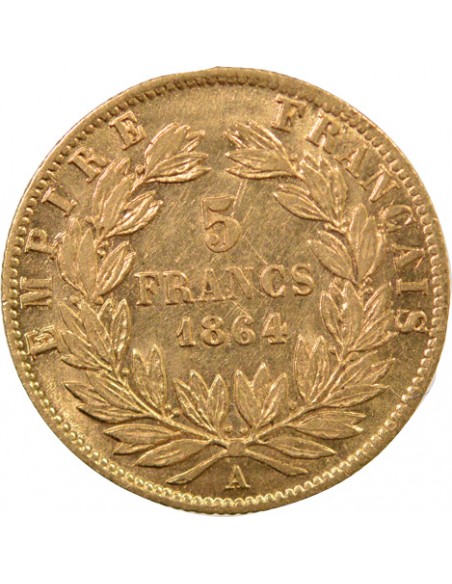 5 Francs Or 1864 A Paris