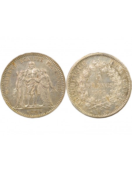 5 francs Argent 1877 A Paris