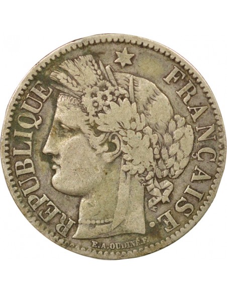 Céres - Demeter 2 francs Argent 1872 K Bordeaux