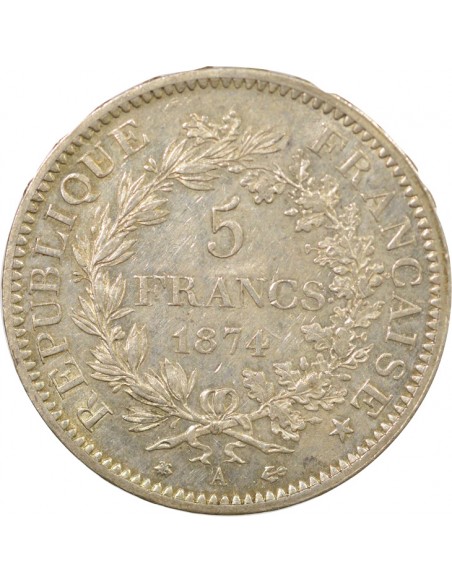 5 francs Argent 1874 A Paris