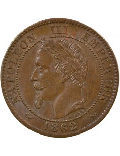 Napoléon III 2 Centimes Bronze 1862 K Bordeaux 2