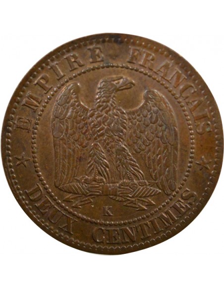 Napoléon III 2 Centimes Bronze 1862 K Bordeaux