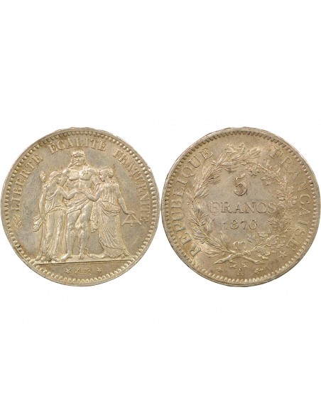 5 francs Argent 1876 A Paris
