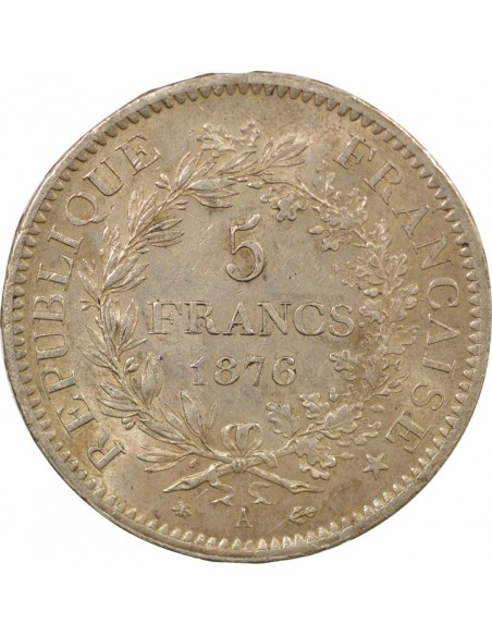 5 francs Argent 1876 A Paris