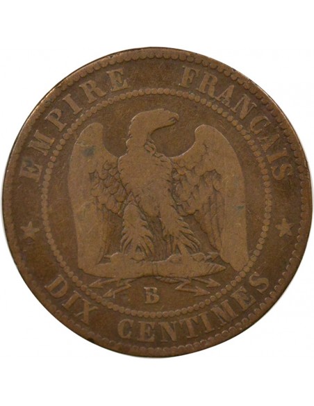 Napoléon III 10 Centimes Bronze 1855 B Rouen