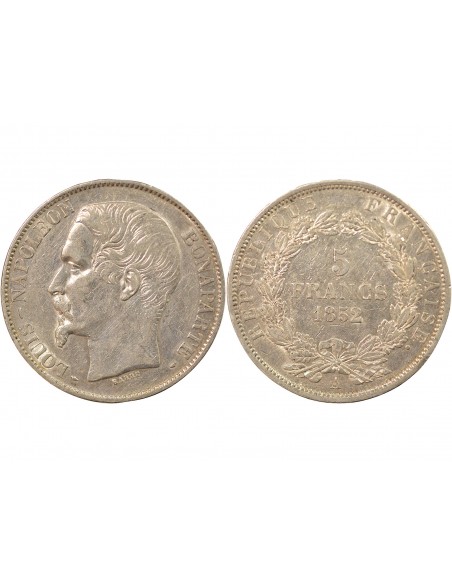 Bonaparte Charles Louis Napoléon (Napoléon III) 5 francs Argent 1852 A Paris