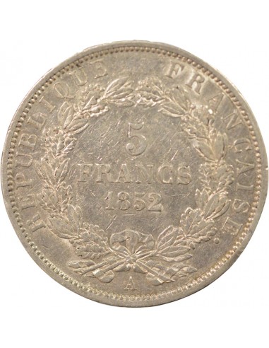 Bonaparte Charles Louis Napoléon (Napoléon III) 5 francs Argent 1852 A Paris