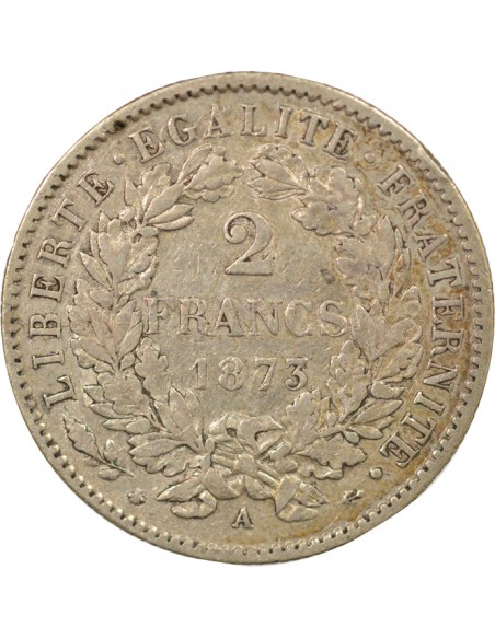 Céres - Demeter 2 francs Argent 1873 A Paris