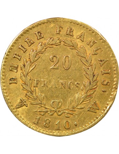 Roi d'Italie 20 francs Or 1810 W Lille