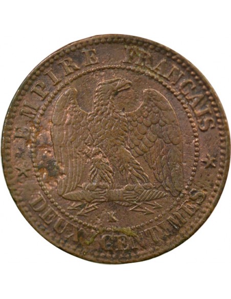 Napoléon III 2 Centimes Bronze 1855 K Bordeaux